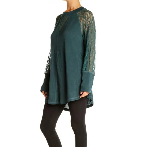 Suzanne Betro Green Lace Retro Blouse. NWT size medium - Picture 2 of 5